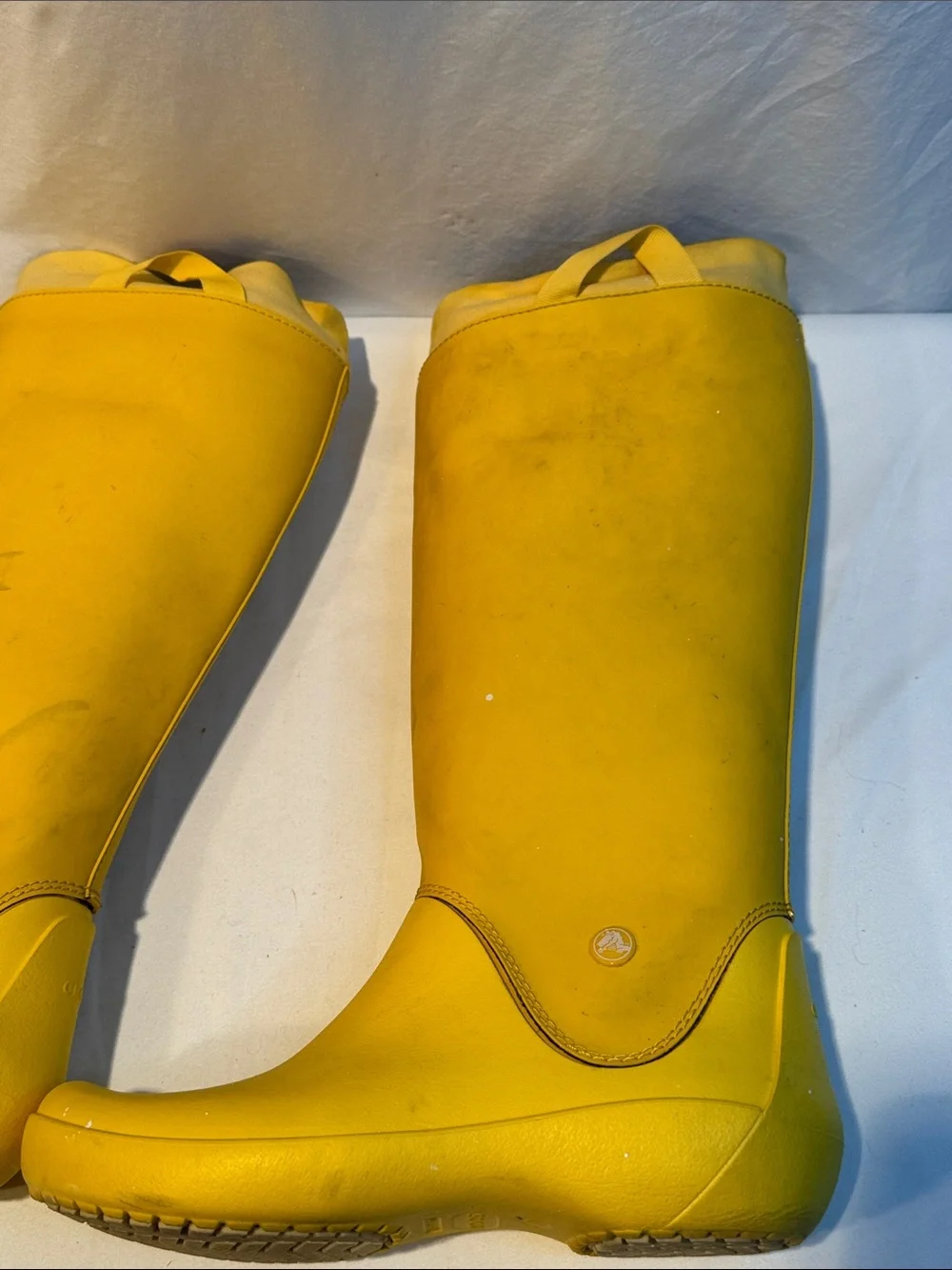 CROCS Tall Yellow Waterproof Rain Boots